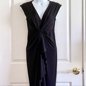 Catherine Malandrino Black Jersey Draped Dress 2P